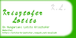 krisztofer lotits business card